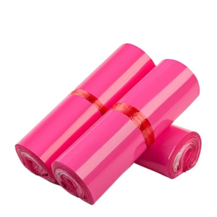 Buste per Spedizione 50 pezzi PE Poly Mailer Mailing Bag Express Box Abbigliamento T-shirt Busta Guanti in plastica Sacchetti adesivi for rifiuti (Color : Rose, Size : 28x42cm)