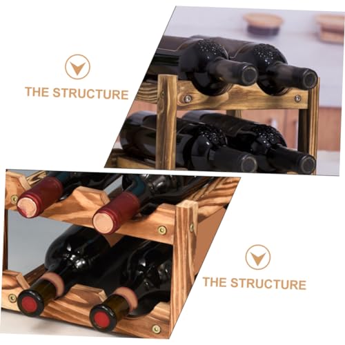 Casier à bouteilles de vin en bois créatif et élégant pour salon - 8