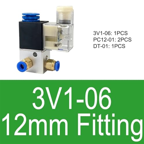 Électrovanne pneumatique 3V1-06 à commutation rapide 12mm deux positions