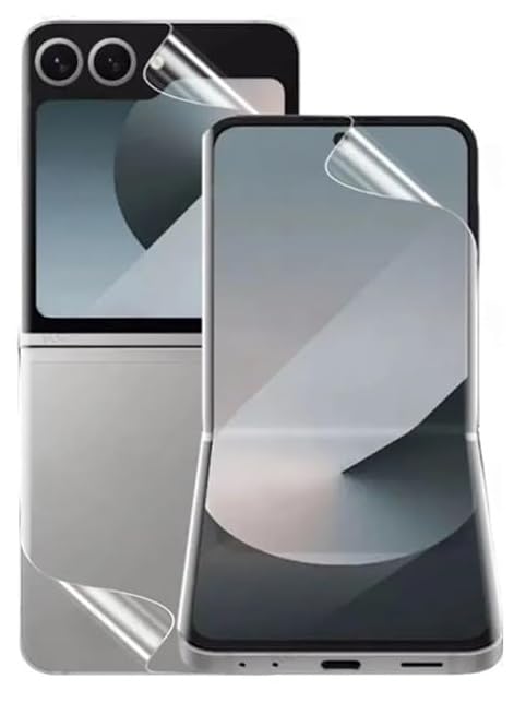 FabeKee Samsung Galaxy Z Flip 6 Unbreakable Screen Protector Hydrogel Membrane Covers Front and Back Screen with Edge to Edge Coverage and Easy Installation (Clear, Front & Back) (B0D9RY42K2) Amazon Price History, Amazon Price Tracker