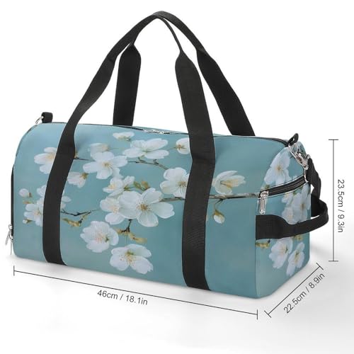 Cherry Flower Branch Gym Bag Duffle Bag for Travel Lightweight Carry On Tote Weekender Bags for Women Men2