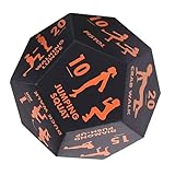 Yoga Dice | 12 Sided Sports Physical Education Equipment | Workout Dice for Exercise,for Home Gym Class Playground Indoor Outdoor Backyard Living Room Basement Garage