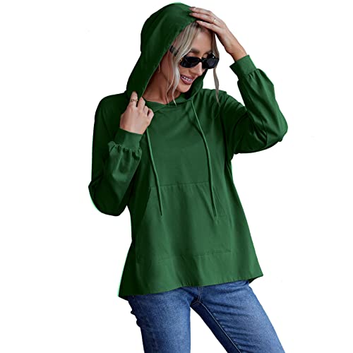 Changxi Moletom com capuz folgado fe no com bolso superdimensionado blusões casuais