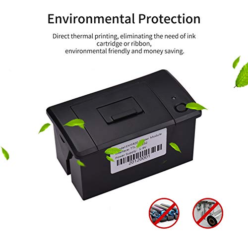 Image of 58MM Embedded Thermal Receipt Printer High Speed Low Noise Printing Module with USB RS232 TTL Serial Port ESCPOS Commands for Cash Register Weighing Scale POS System Black
