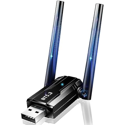 STAPERFO Bluetooth Adapter for PC 5.3, Long Range Bluetooth Dongle 492FT/150M Wireless Transfer Transmitter Receive, USB Bluetooth Adapter Plug & Play for Desktop Laptop PC with Windows 11/10/8.1/7 Cover