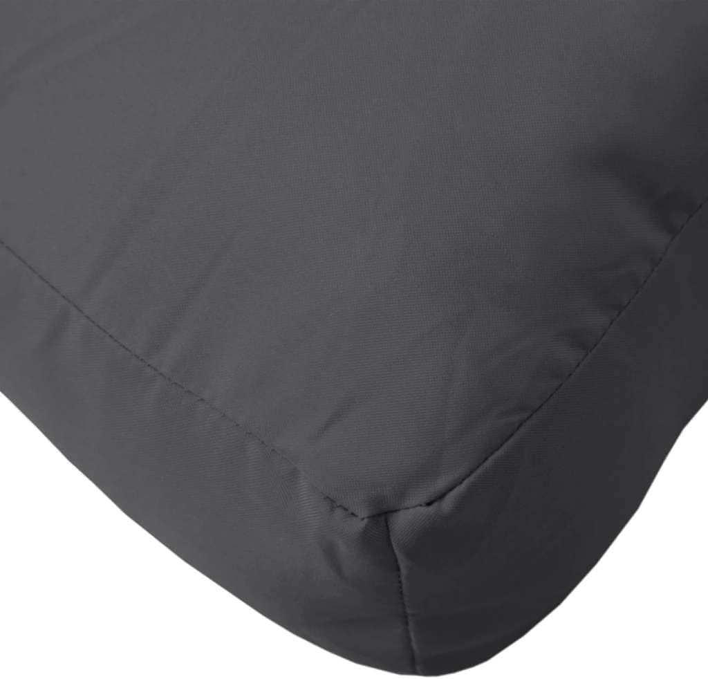 vidaXL Pallet Cushion - Melange Anthracite Polyester Seat Pad for Outdoor/Indoor Use - Soft Foam Fiber Filling - 23.6"x23.6"x3.9"