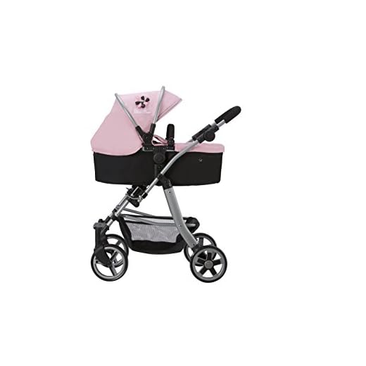 Silver Cross Carrito para muñecos 5 en 1 Pioneer: Tejido Vintage Pink. Recomendado para niños de 4 a 8 años.
