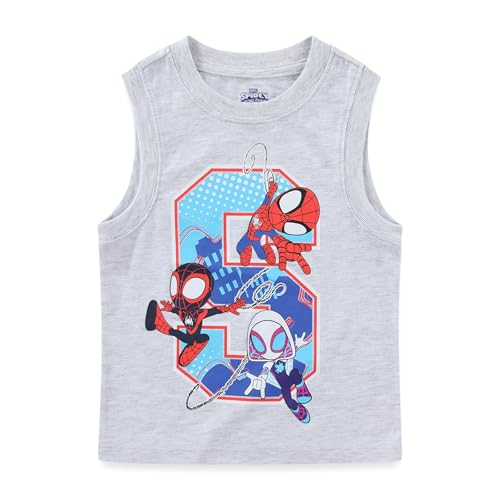 Marvel Spider-Man Miles Morales Ghost Spider Boys 2 Pack Tank Top for Toddler and Big Kids Grey - image 3