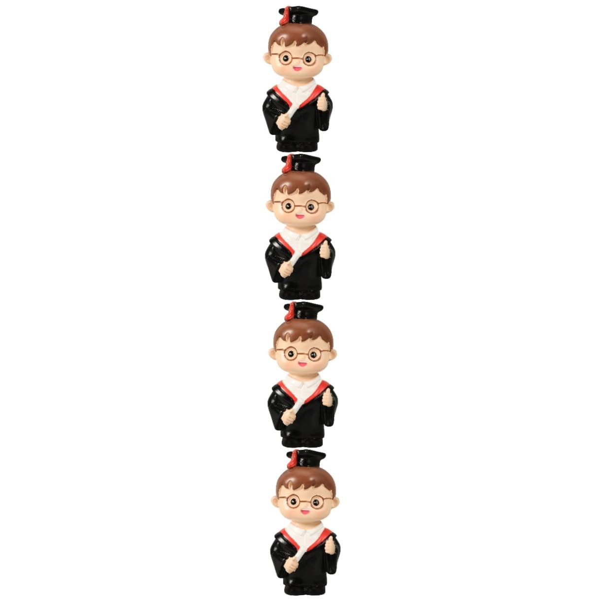 Ciieeo 4stücke Graduation Cake Decoration Resin Figurine Topper Für Abschlussfeiern Essbare Tortendeko Mit Lustigem Design Für Muffins Und Desserts Sicherer Lebensmittelkontakt