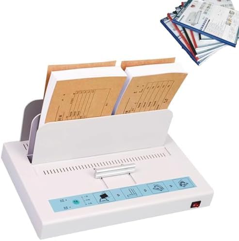 JMOUZHG Máquina de encuadernación térmica para Calentamiento rápido y Uniforme, para Documentos, contratos, licitaciones, Seguros, maneja grosores de 1-50 mm.