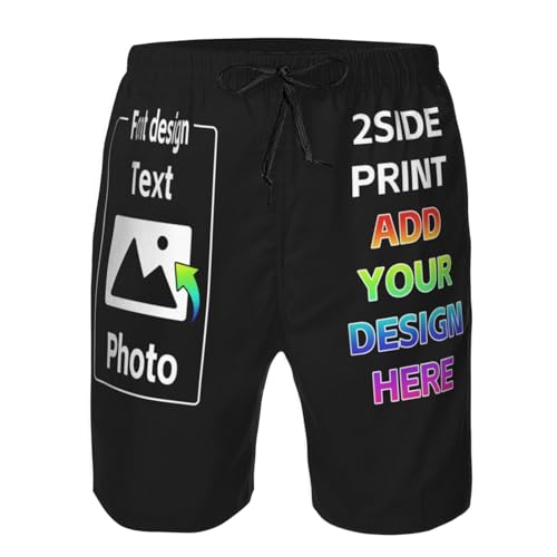 Custom Shorts for Men Personalized Shorts with Text Photo Customized Sweat Shorts with Mesh Lining Pocket - Main Image