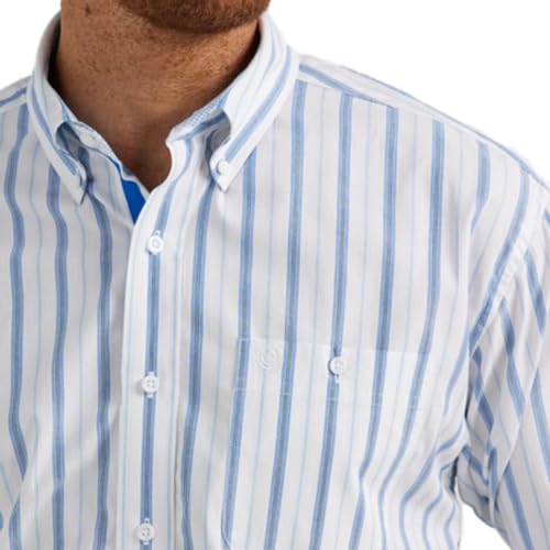 Wrangler Men's George Strait Striped Button Down Shirt3