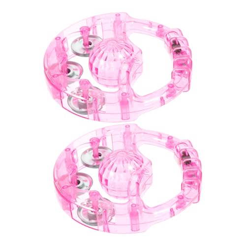 PRETYZOOM 2Pcs Flashing Tambourines Luminous Handbells for Ktv Bars Parties Atmosphere Props Safe Material Easy to Use Musical Instruments