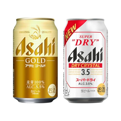 アサヒ ドライクリスタル 350ml & アサヒゴールド 350ml 各12本 飲み比べ セット ビール 酒
