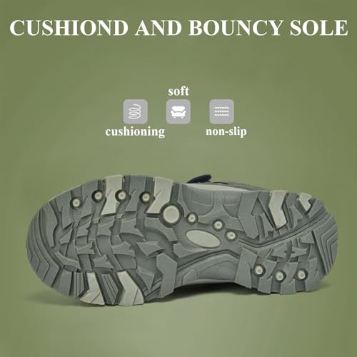 Boys' and Girls' Non-Slip Outdoor Hiking Shoes Children's Cushioned Hiking Walking Shoes Suitable for Camping, School, Travelling4