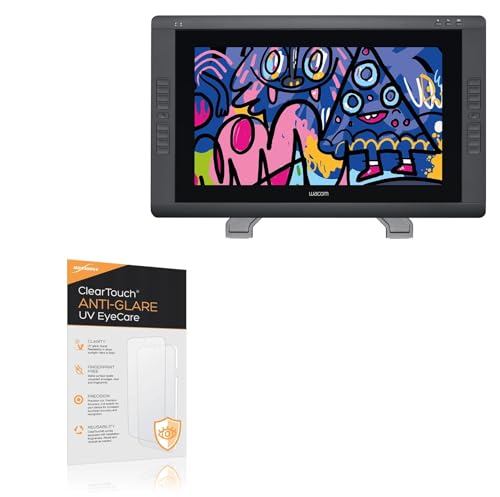 BoxWave Screen Protector Compatible With Wacom Cintiq 22HD DTK-2200 - ClearTouch Anti-Glare Anti-UV EyeCare (2-Pack), Filters out Harmful Blue Light Reduce Fatigue
