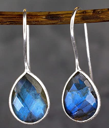 Boucles d'oreilles LABRADORITE argent 925 le cadeau d'anniversaire idéal