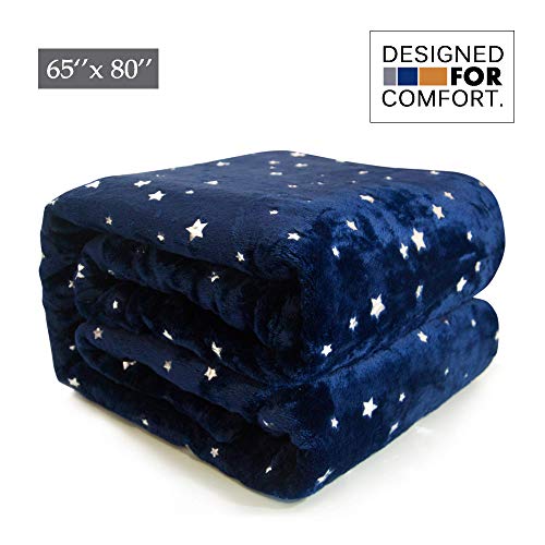 Nanpiper Throw Blanket, Ultra Soft Thick Microplush Bed Blanket, All Season Premium Fluffy Microfiber Fleece Throw For Sofa Couch (Twin Size 65"X80", Navy Blue) #TOP6