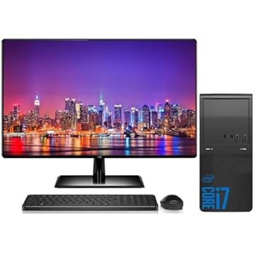 Computador Completo Intel Core i7, Placa Mãe H61, RAM 16GB, SSD 1TB, Monitor LED 23,8" HDMI, Windows 10