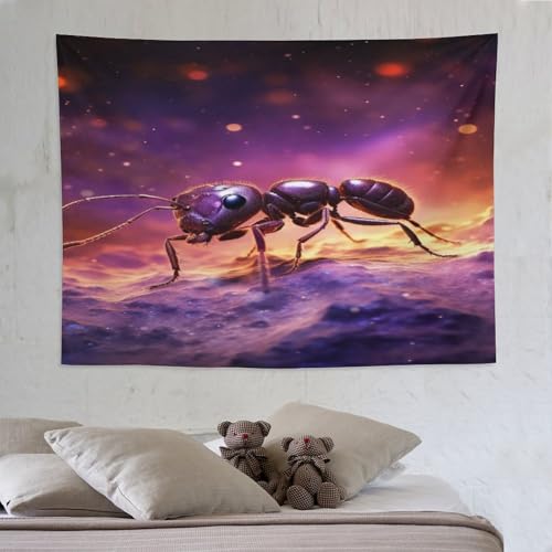 Tapisserie murale fourmis animales PAZZK tenture d'art textile de haute qualité