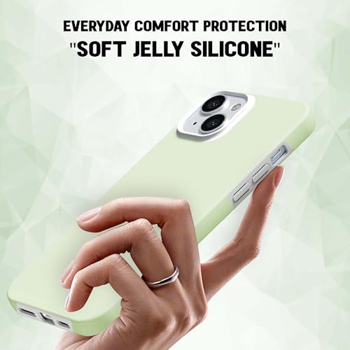 Image of Kratos Soft Silicone Case Cover Compatible with iPhone 14 - Everyday Comfort Protection, Wireless Magnetic Charging Case with Raised Edge Camera & Screen Protection, Shock-Resistant Design