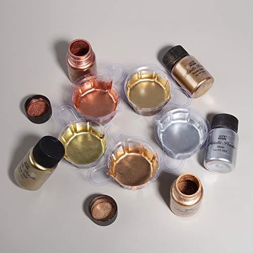 LET'S RESIN Metallic Pigment Powder, 5 Colors Resin Fine Powder, Each Bottle 20ml Shimmer Pigment Dye for Epoxy Resin Coloring, Polymer Clay and Other Crafts