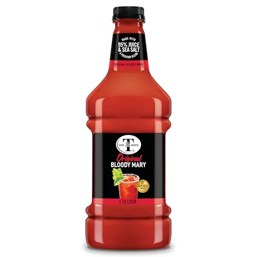 Mr & Mrs T Original Bloody Mary Mix, 1.75 L bottle, Tomato Juice Blend Cocktail Mixer, Premium Ingredients, Perfect for Bloody Mary and Mocktail Drinks