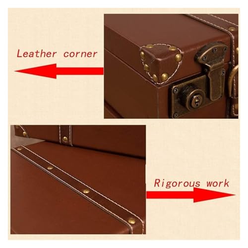 Maleta retro de cuero nostálgica y baúl de madera antiguo para revivir los viajes clásicos 6