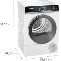 Siemens WQ45B2B40, Stiftung Warentest GUT (2,5)*, iQ700 Smarter Wärmepumpen-Trockner 9kg, autoDry optimale Trocknung, selbstreinigender Kondensator, Touch LED-Display, intelligentDry, Outdoor-Programm – Ansicht 7