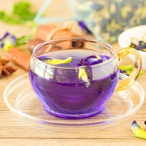 Image of BLUE TEA - Purple Tea - 1.76 Oz (120+ Cups) Loose | Butterfly Pea Flower | Antioxidant Rich | Flower Based - Detox Tea - Non-Bitter - Herbal Tea - Caffeine Free | Tin Packed