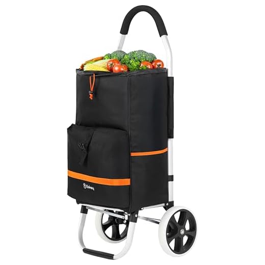 Eskey Boodschappentrolley met koelvak - Opvouwbaar - Boodschappenwagen - Waterdicht - 50L - Reflectoren