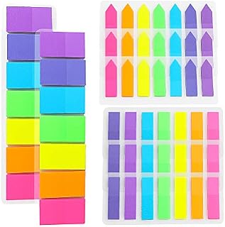 1120 PCS Flags Index Tabs,Colored Page Markers Rectangle Sticky Notes Flags Neon Index Stickers Flags Reading Notes Page Bookmarks