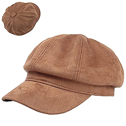 Velvet Newsboy Hat Vintage Visor Beret Cap Octagonal Gatsby Ivy Baker Boy Hats Adele Lydia Cap Coffee #TOP9
