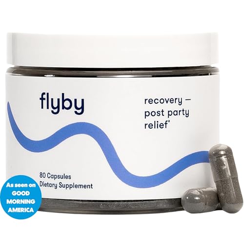 Flyby Recovery Pills - All The Hang, Without The Over!™ - Post Party Drinking Essential with Liver Support | Electrolytes, Vitamins & Milk Thistle -Perfect Recovery Kit for All Occasions (80 Count)