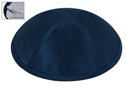 Image of Zion Judaica Deluxe Raw Silk Kippot Bulk Packs or Single Kippah Includes Free Clips