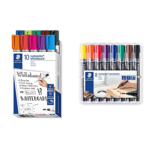 Feutres permanent surfaces Staedtler 352 WP8 et marqueur tableau blanc 351