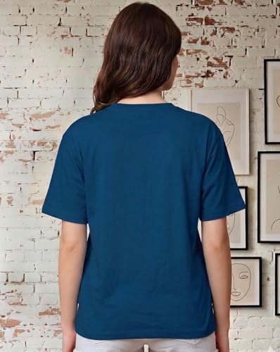 Image of Women's Half Sleeve Oversize Tshirt Graphic Printed Round Neck T-Shirts for Women