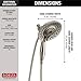 Delta Faucet 5-Spray In2ition 2-in-1 Dual Shower Head with HandHeld Spray, Brushed Nickel Hand Held Shower Head with Hose, Handheld Shower Heads, 1.75 GPM Shower Head, Stainless 58569-SS-PK