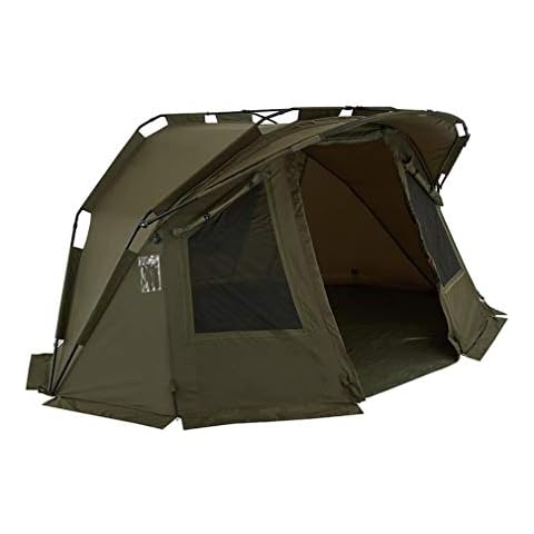 Westlake Fragment 2 Man Fishing Bivvy with with Detachable Peak and PVC Groundsheet, Bivvy for 2 People, Fishing Tent, Fishing Shelter, Fishing Gear, Fishing Equipment, Green, One Size Cover