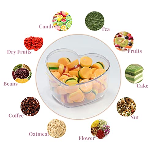 Heart Shaped Box 3Pcs 3.35X2.95X1.57 Inch Clear Acrylic Heart Candy Box Bridesmaid Proposal Ring Holder Heart-Shaped Cube Crystal Jewelry Display Boxes With Lid For Wedding Birthday Easter Gift #TOP3