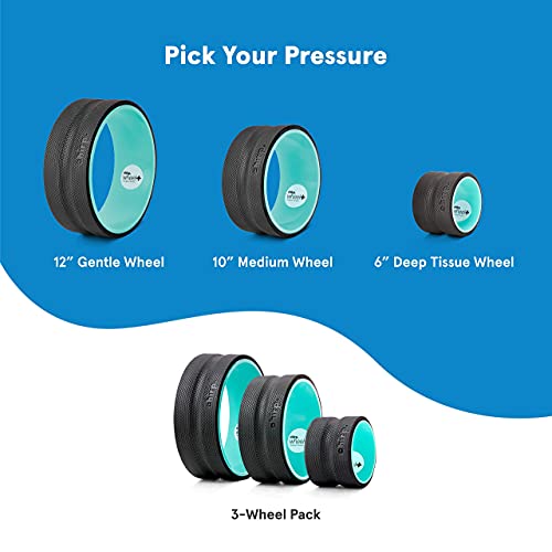Chirp Wheel Back Stretcher w/ Sweat-Resistant Foam Padding, 12" Gentle Body Roller, Satisfying Roller Wheel, Targeted Muscle Yoga Wheel, PVC-Free Roller Wheels, Deep Massage Stretching Equipment