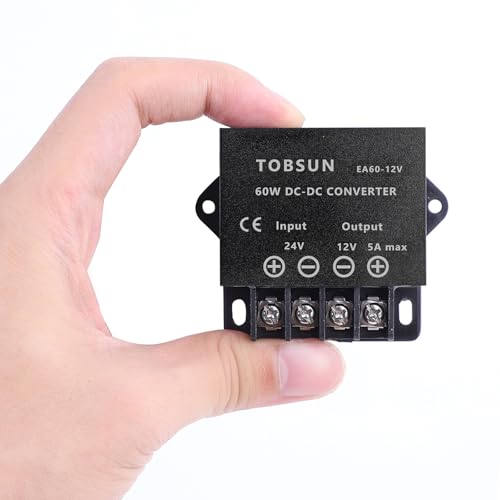 Image of DC 24V to 12V 5A Converter 60W Voltage Step Down Buck Converter | Regulator Reducer Power Converter Mini Module for Automotive, Industrial & DIY Electronic Projects