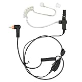PROMAXPOWER 1-Wire FBI Security Acoustic Clear Tube Earpiece Headset with PTT Mic for...