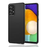 対応 Galaxy A52 SC-53Bケース マットブラック【柔軟性 TPU素材】 Galaxy A52 カバー 超薄型 軽量擦り傷防止 指紋防止 衝撃吸収 着脱簡単全面保護 携帯便利 【ストラップホール付き】