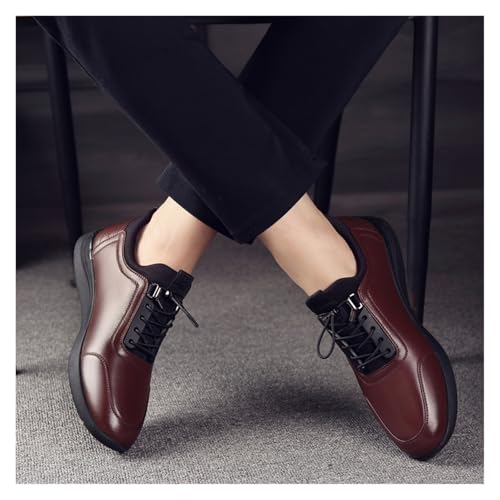 Dress Shoes for Men Men's Casual Cow Leather Height Increasing Shoes Anti-Slip Autumn Footwear2