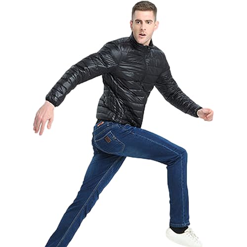 ANUFER Mens Plus Size Winter Warm Padded Puffer Jacket Casual Stand Collar Quilted Jacket with Multi Pockets4