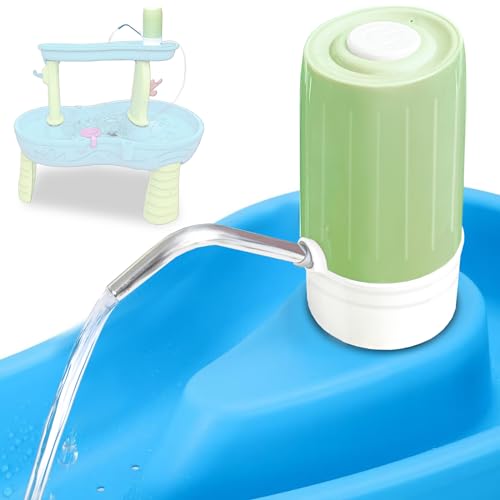 Alickwang Kids Water Table Pump Battery Powered((No Drilling Required)),Rechargeable Water Table Pump for Water Table,Toddler Continuous Automatic Cordless Water Pump for Water Table.
