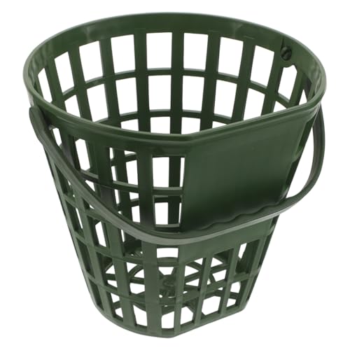 Cubo para bolas de golf DOITOOL con estructura ventilada de plástico verde para 50 pelotas
