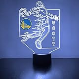 Mirror Magic Store Warriors (Golden State) Basketball Sports Fan Lamp/Night Light - LED -...