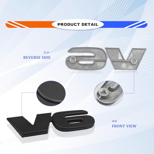 Calcomanía universal v6 autoadhesiva e insignia lateral 3D para camioneta SUV 3